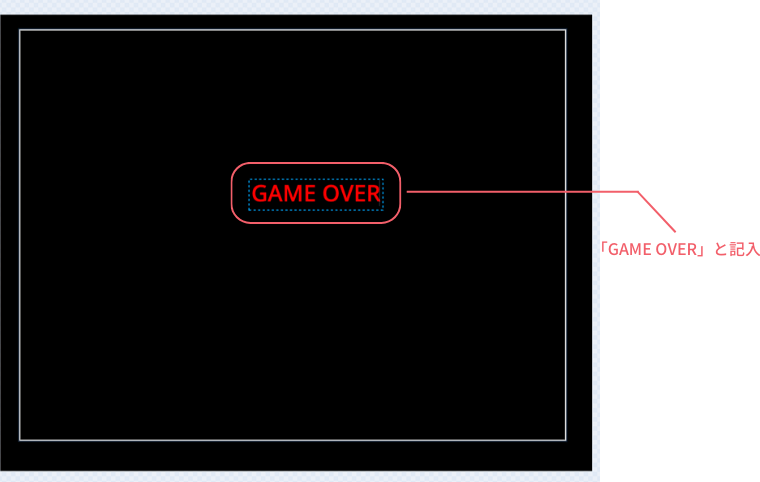 GAME OVERと記入する